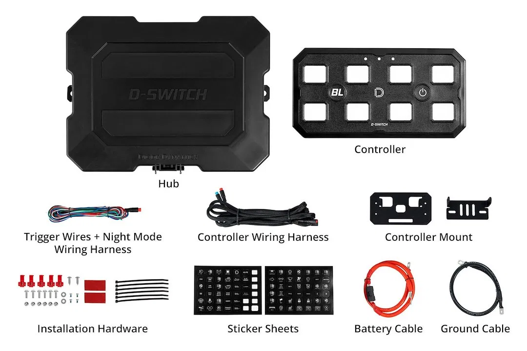 DD8373 – DIODE DYNAMC Switch Panel, 8 Switch Panel One 10-Foot Controller Wiring Harness/ One Trigge - view 2